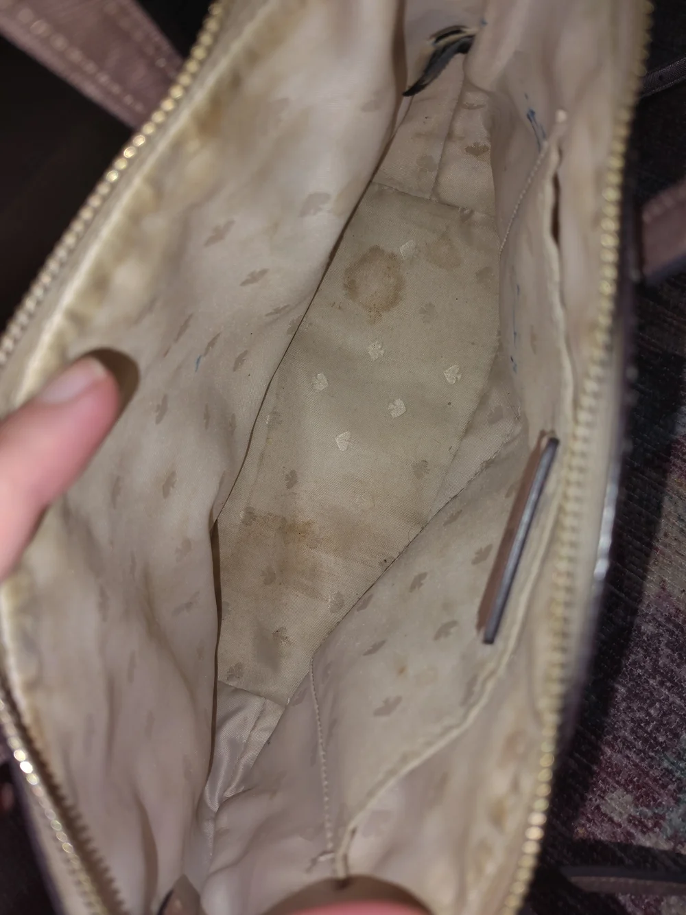 kate spade New York Pink rose Gold Glitter Tote Bag